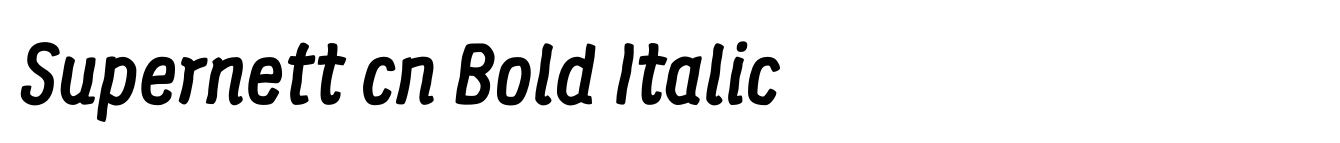 Supernett cn Bold Italic